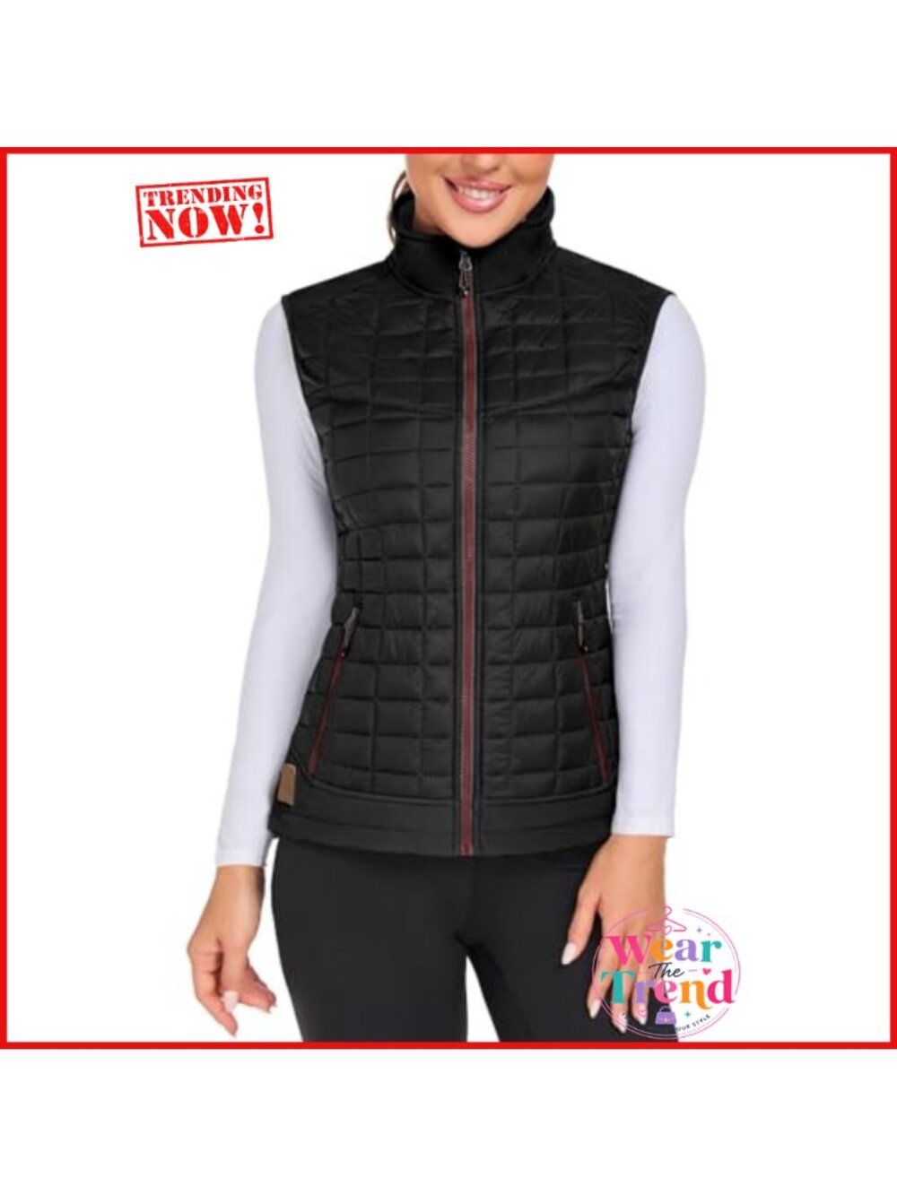 Lightweight Warm Puffer Vest Zip-Up Sleeveless Outdoor Hiking Golf